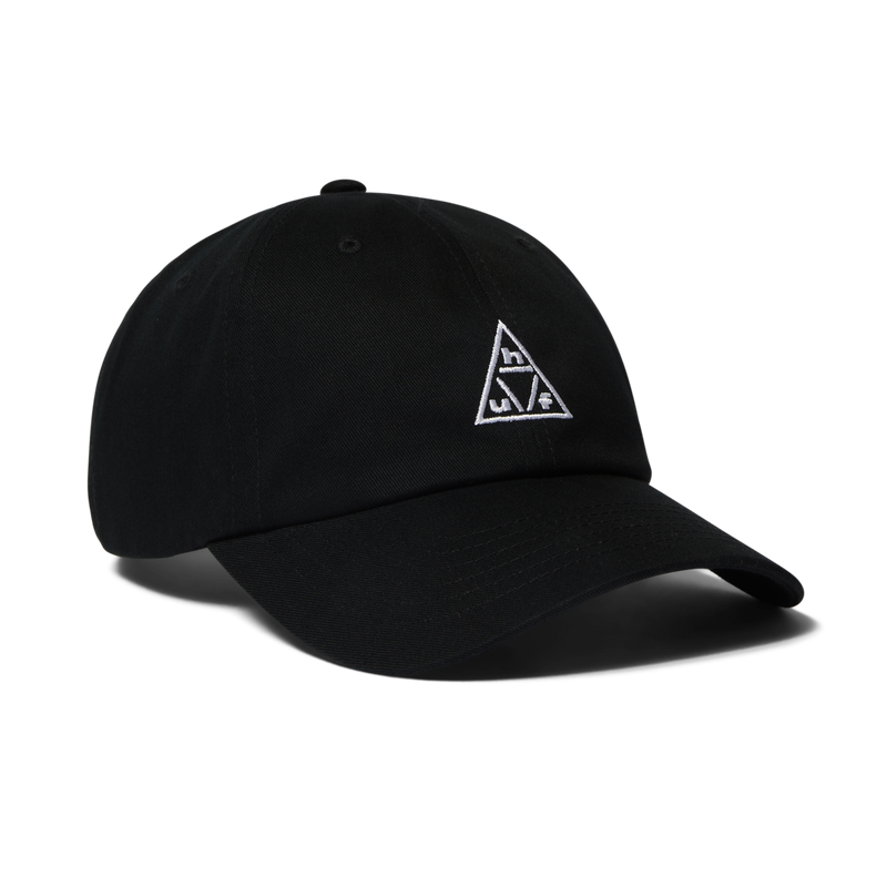 Huf Triple Triangle 6-Panel Curved-Visor Hat Black White