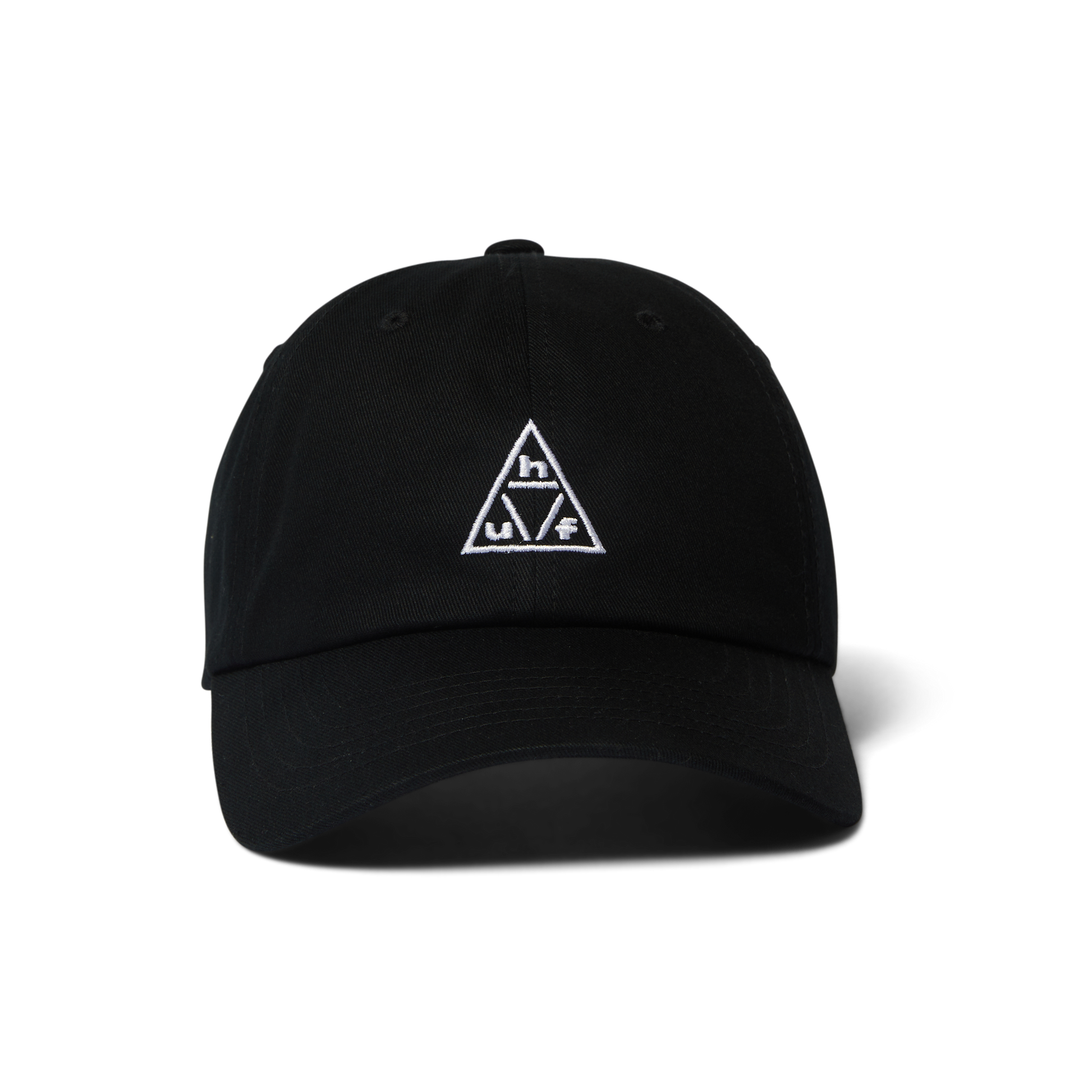 Huf Triple Triangle 6-Panel Curved-Visor Hat Black White