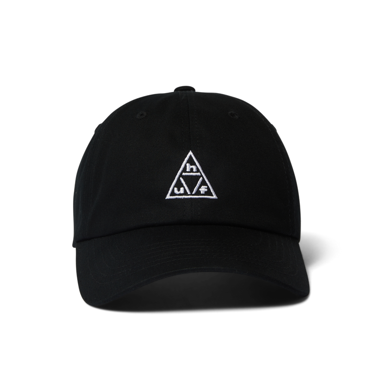 Huf Triple Triangle 6-Panel Curved-Visor Hat Black White