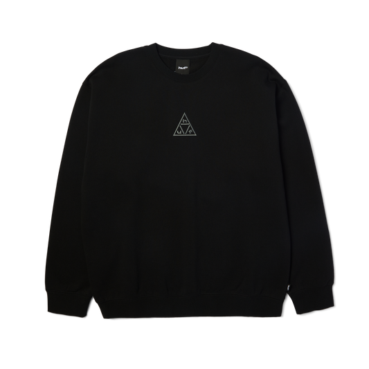 Huf Triple Triangle Embroidered Crewneck Sweatshirt Black/Grey