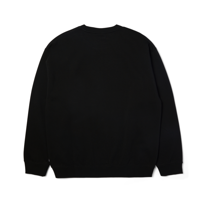 Huf Triple Triangle Embroidered Crewneck Sweatshirt Black/Grey