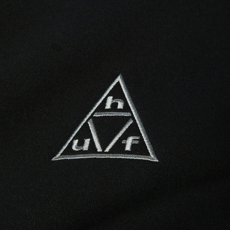 Huf Triple Triangle Embroidered Crewneck Sweatshirt Black/Grey