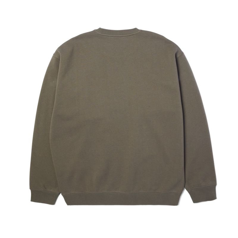 Huf Triple Triangle Embroidered Crewneck Sweatshirt Black/Grey