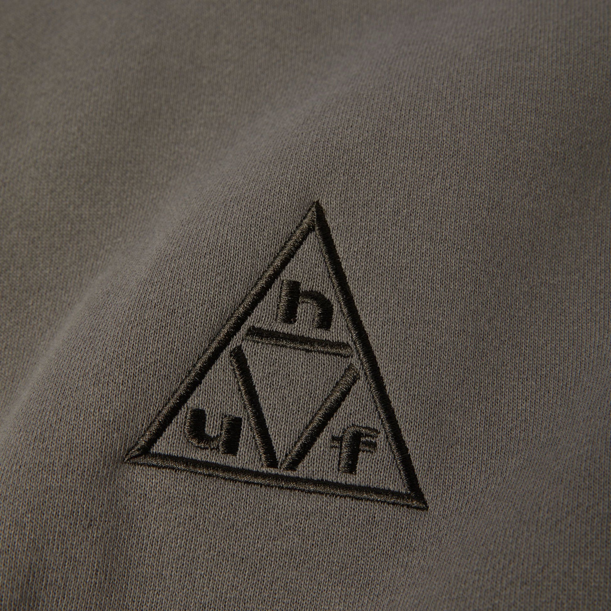 Huf Triple Triangle Embroidered Crewneck Sweatshirt Dark Earth/Brown