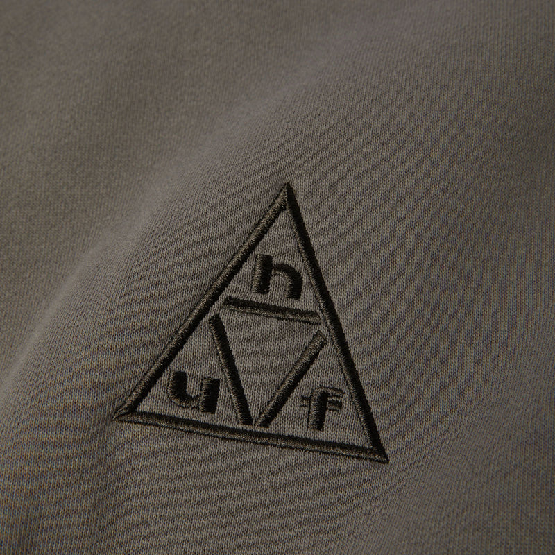 Huf Triple Triangle Embroidered Crewneck Sweatshirt Dark Earth/Brown