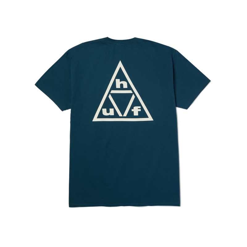 Huf Triple Triangle T-Shirt Harbor Blue White