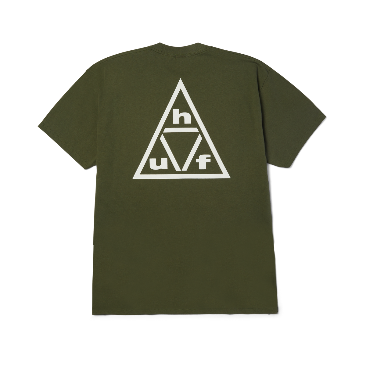 HUF Triple Triangle T-Shirt Surplus Green/White