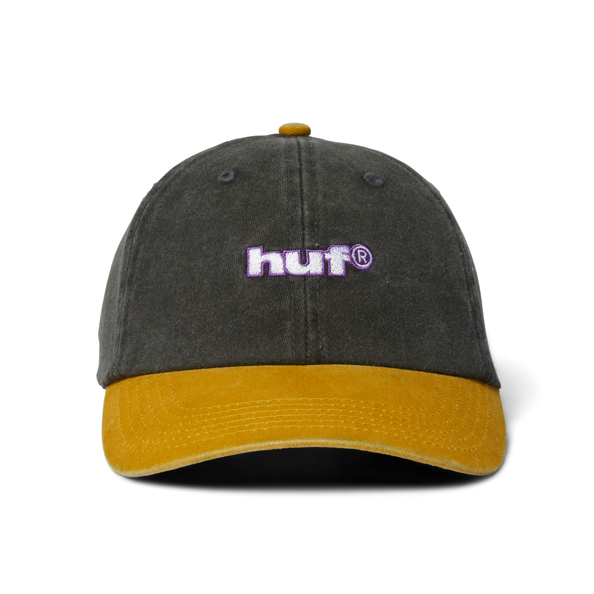 Huf Two Tone 89 Washed 6-Panel Strapback Hat Black