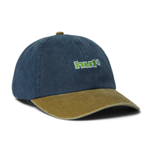 Huf Two Tone 89 Washed 6-Panel Strapback Hat Navy