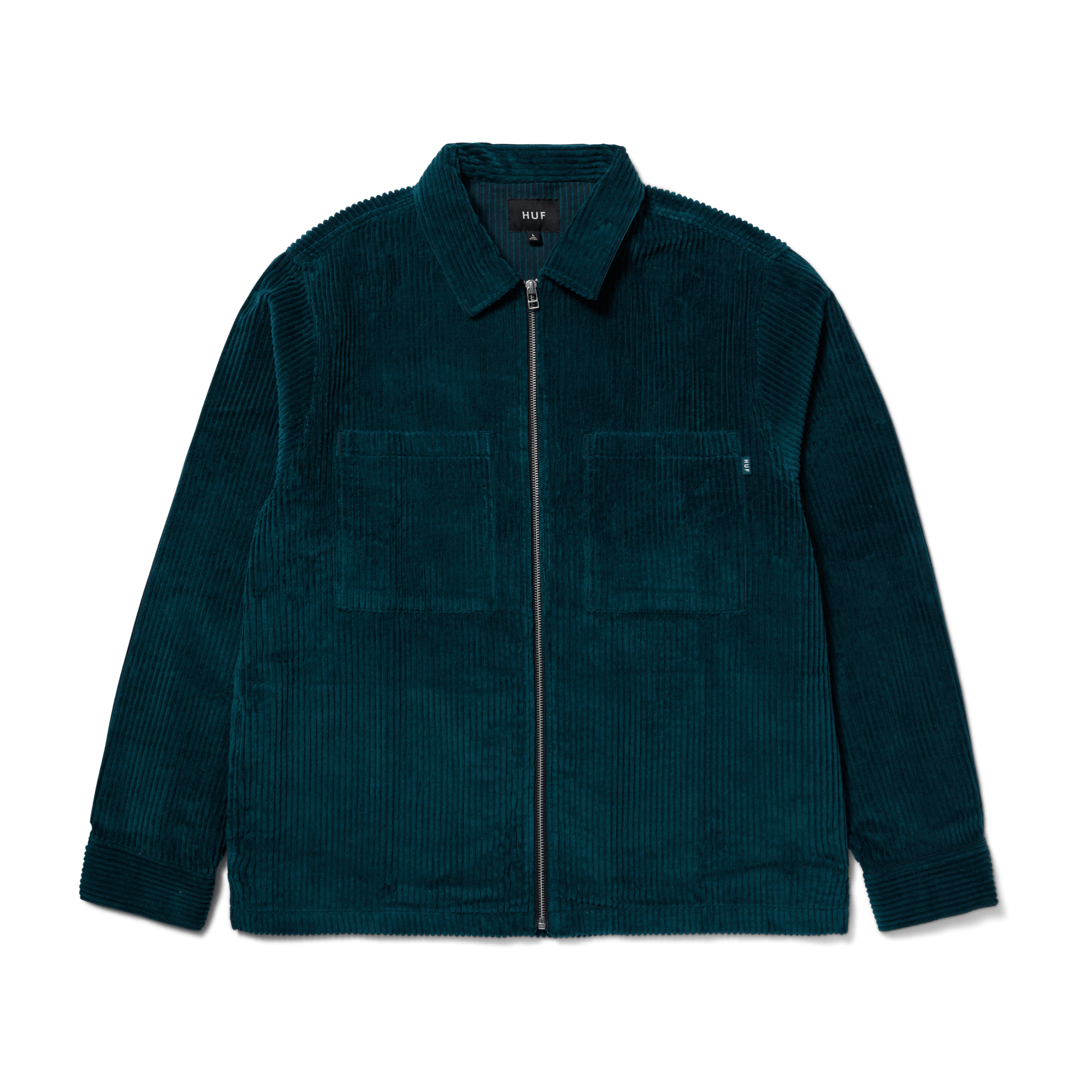 Huf Two Tone Corduroy Zip Shacket Sycamore