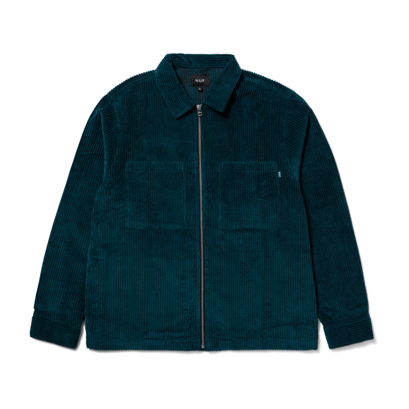 Huf Two Tone Corduroy Zip Shacket Sycamore