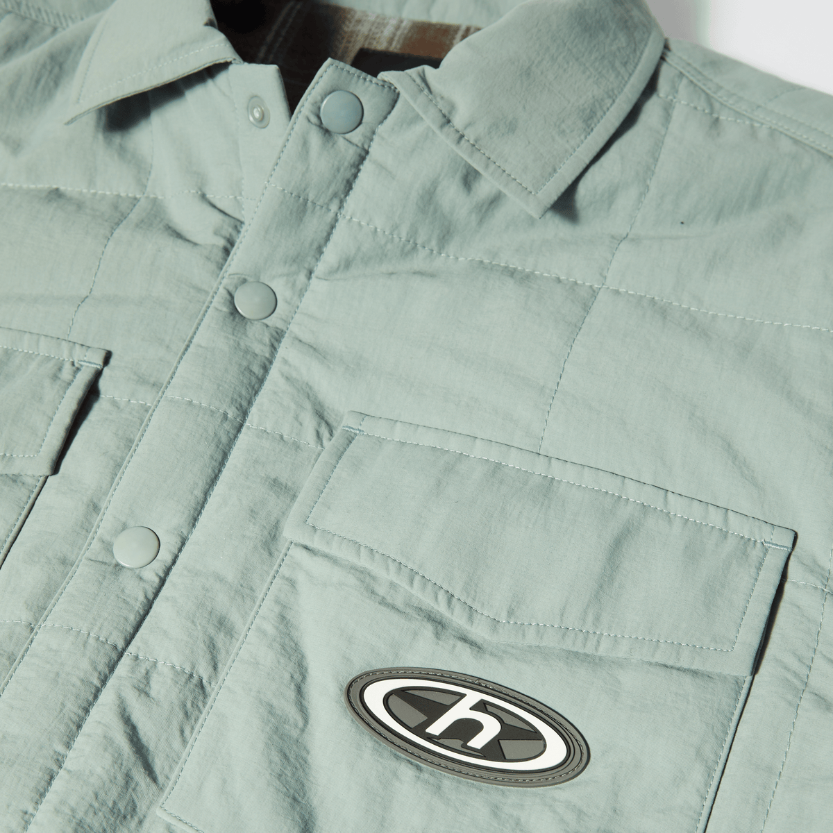 Huf Villard Shacket Steel Blue