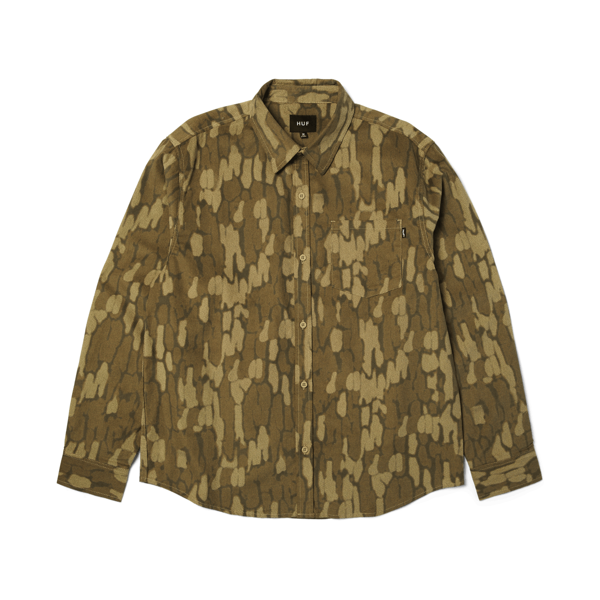 Huf Warped Camo Corduroy Shirt Muted Camo