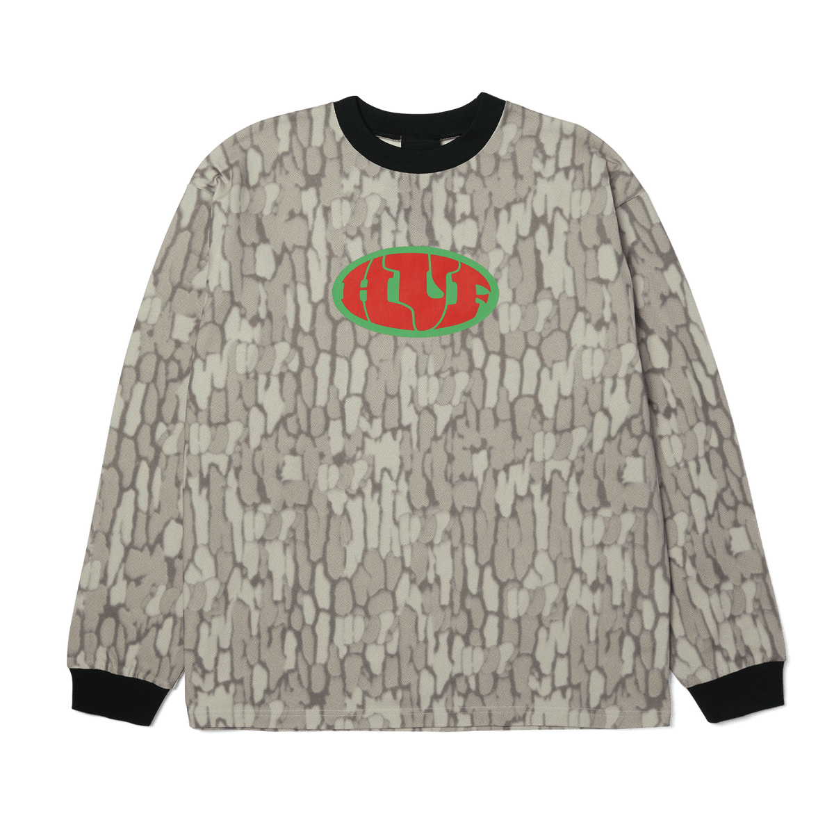 Huf Warped Camo Long Sleeve T-Shirt Knit Top Muted Camo