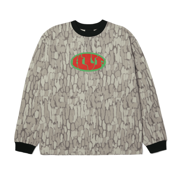 Huf Warped Camo Long Sleeve T-Shirt Knit Top Muted Camo