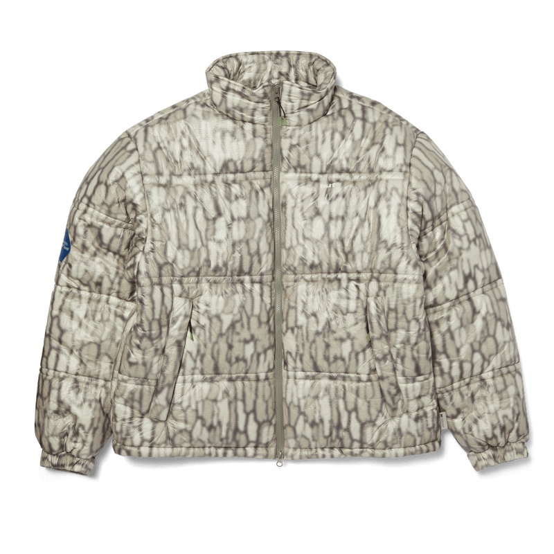 Huf 89 Warped Camo Tyvek Puffer Muted Camo