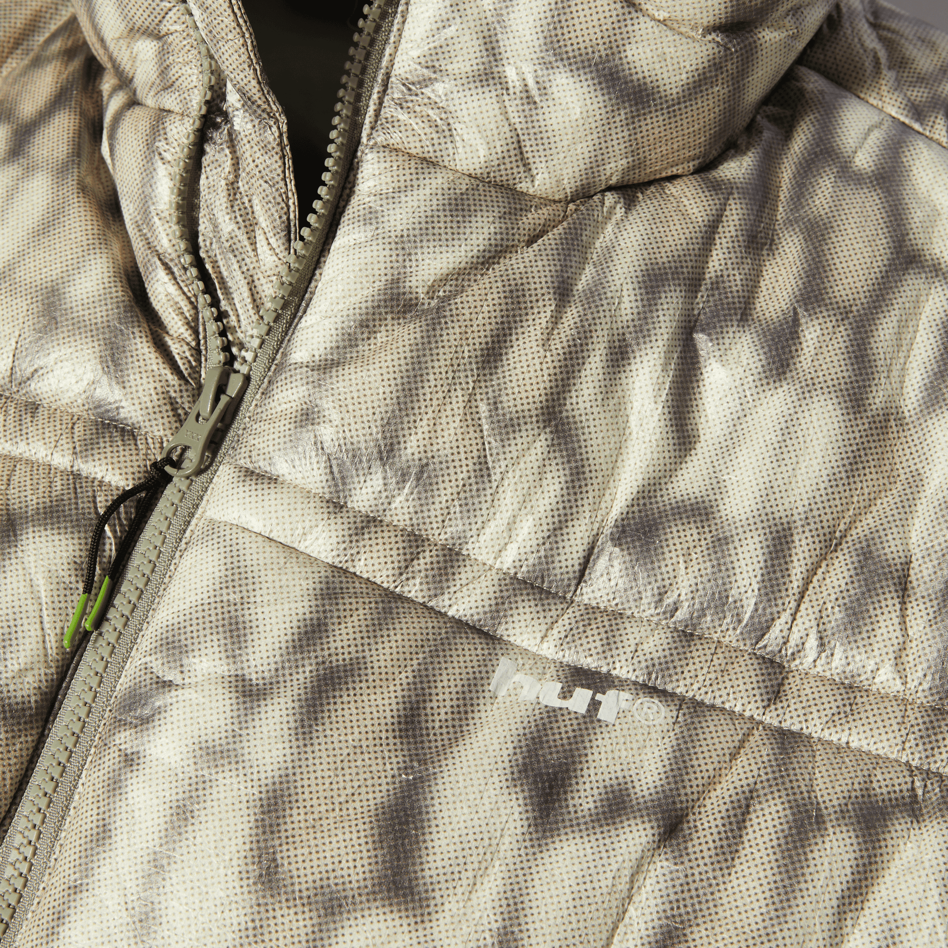 Huf 89 Warped Camo Tyvek Puffer Muted Camo