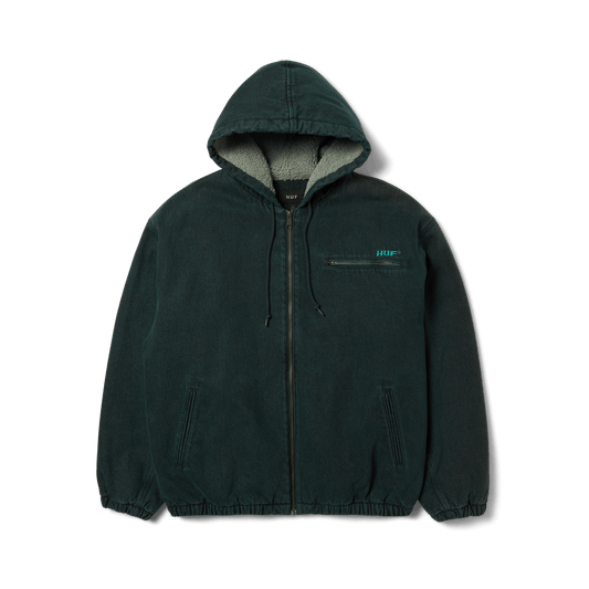 Huf What A Jungle Denim Work Jacket Evergreen