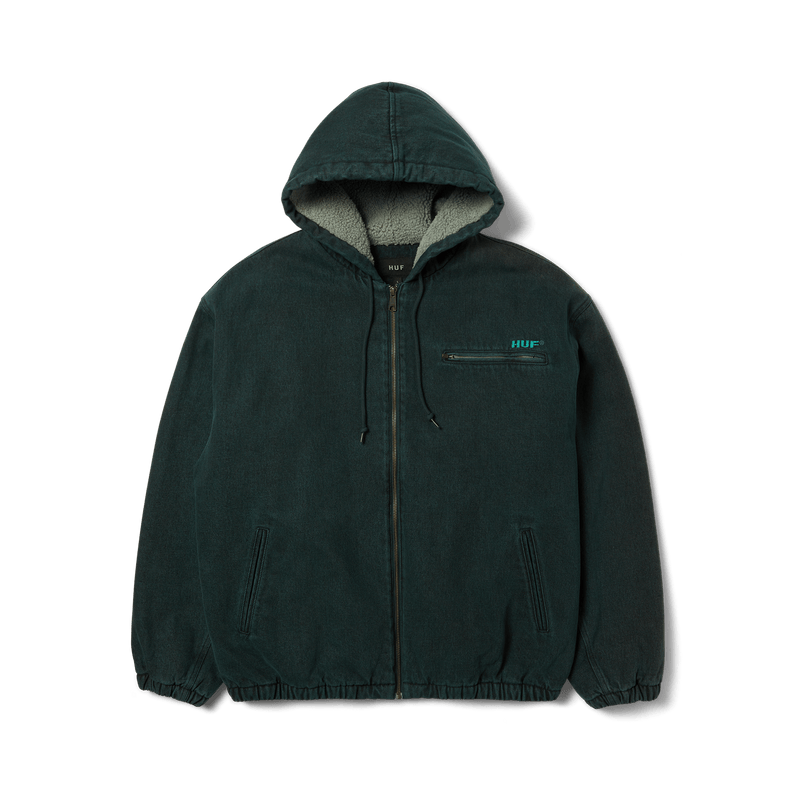 Huf What A Jungle Denim Work Jacket Evergreen