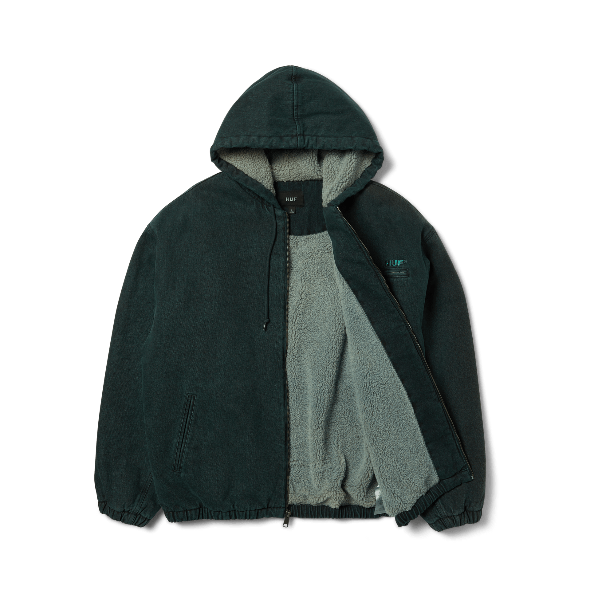 Huf What A Jungle Denim Work Jacket Evergreen