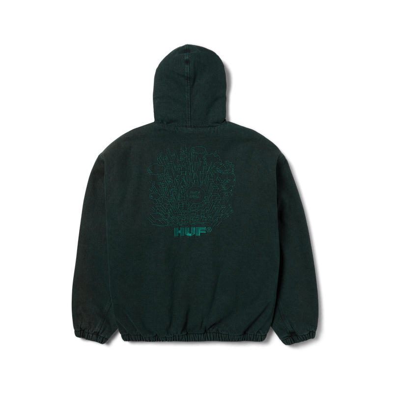 Huf What A Jungle Denim Work Jacket Evergreen