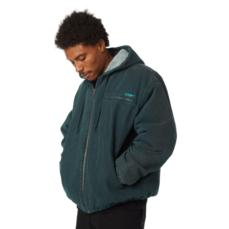 Huf What A Jungle Denim Work Jacket Evergreen
