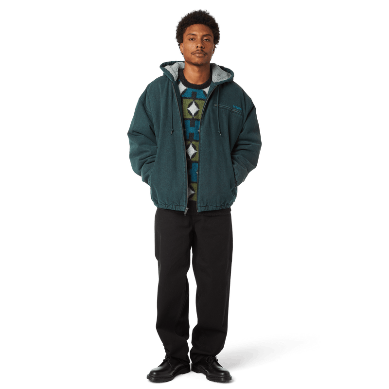 Huf What A Jungle Denim Work Jacket Evergreen