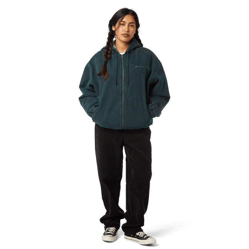 Huf What A Jungle Denim Work Jacket Evergreen