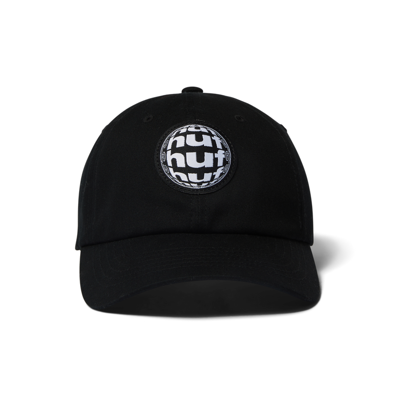 Huf Wide Angle 6-Panel Curved-Visor Hat Black