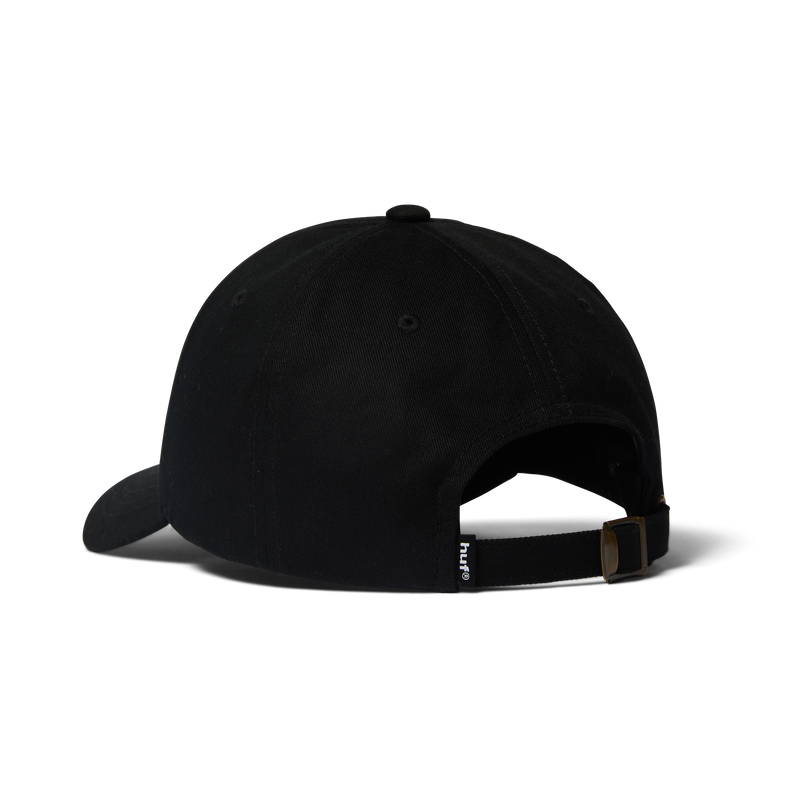 Huf Wide Angle 6-Panel Curved-Visor Hat Black