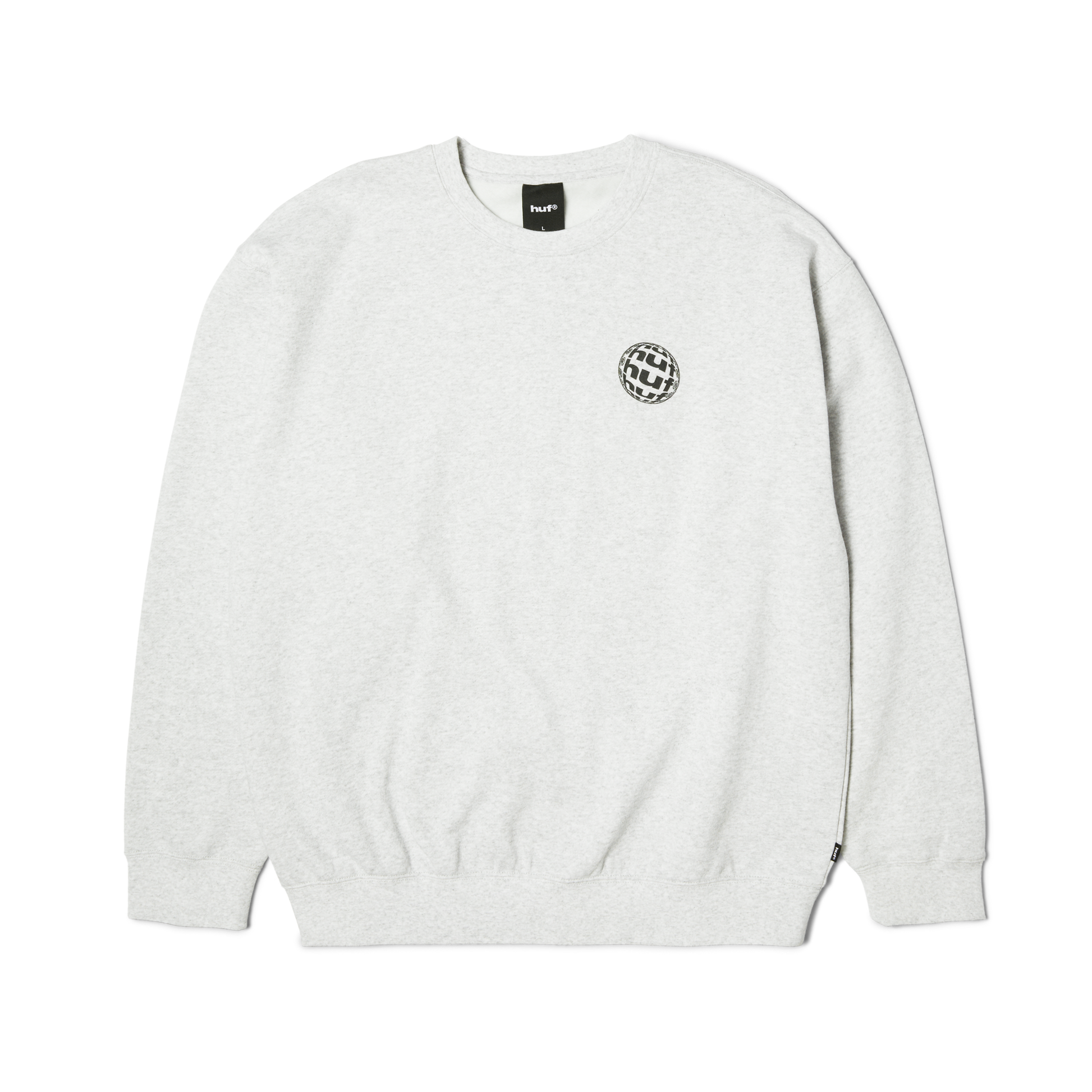 Huf Wide Angle Crewneck Sweatshirt Heather Grey