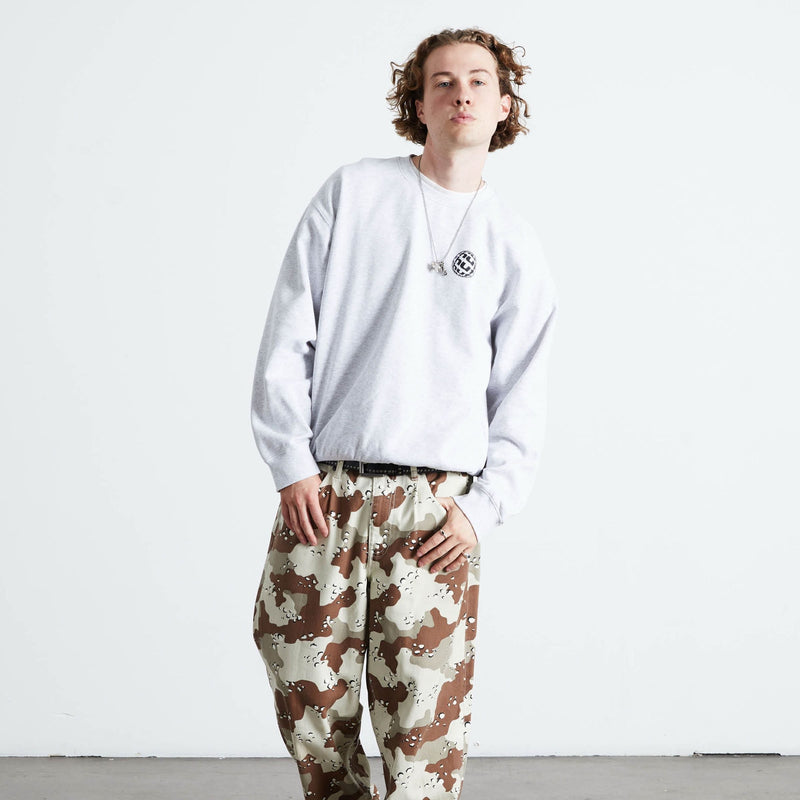 Huf Wide Angle Crewneck Sweatshirt Heather Grey