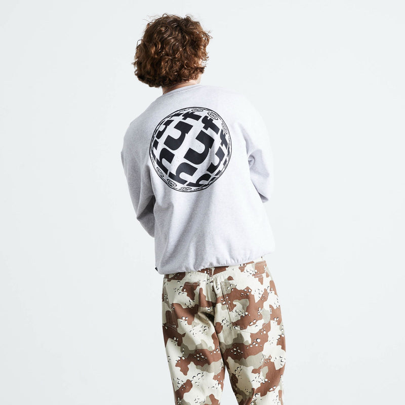 Huf Wide Angle Crewneck Sweatshirt Heather Grey