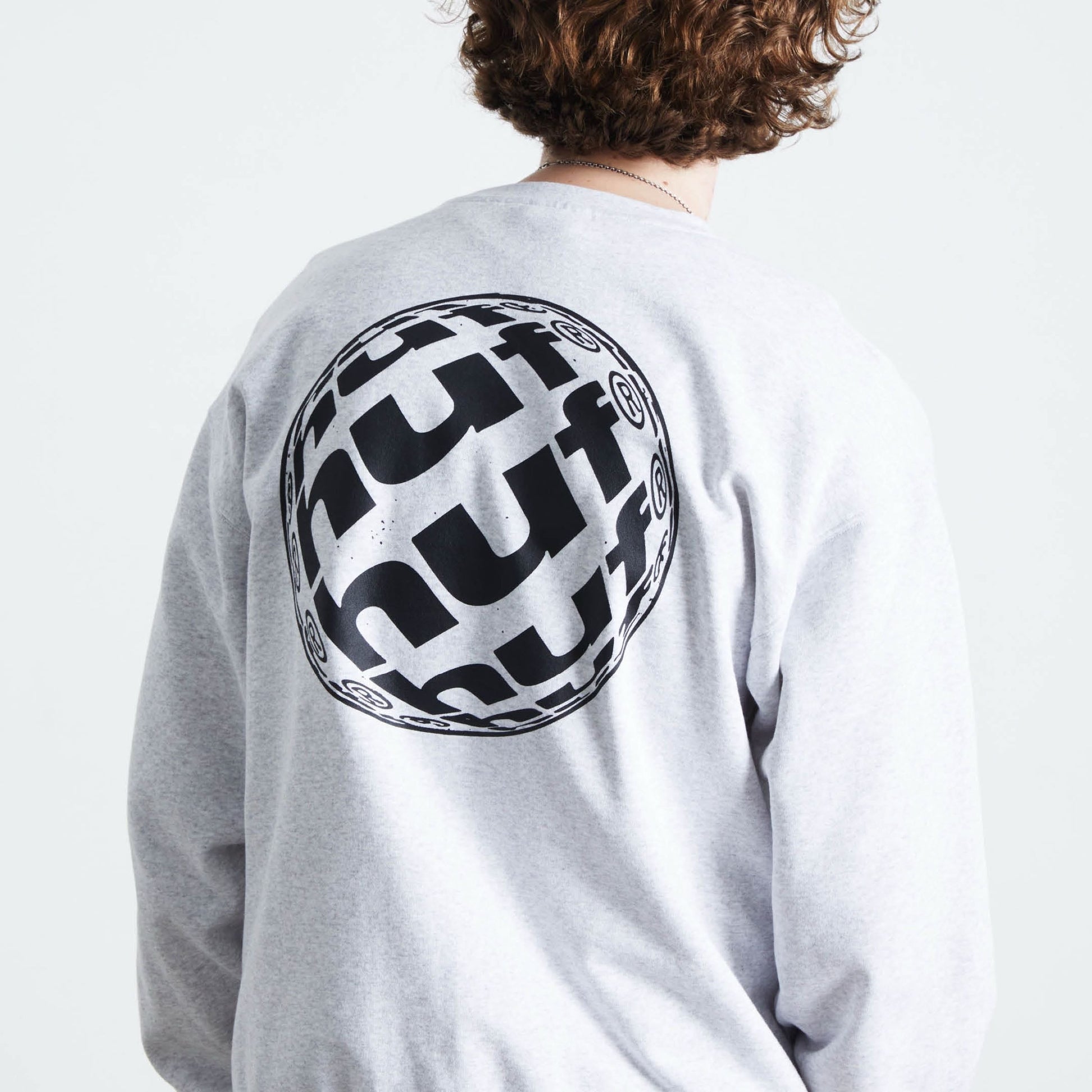 Huf Wide Angle Crewneck Sweatshirt Heather Grey