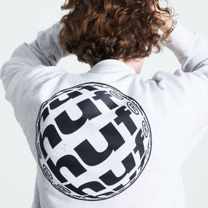 Huf Wide Angle Crewneck Sweatshirt Heather Grey