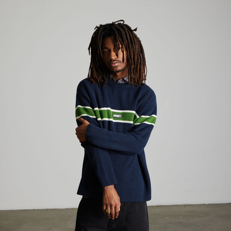 HUF Winnfield Crewneck Sweater Navy
