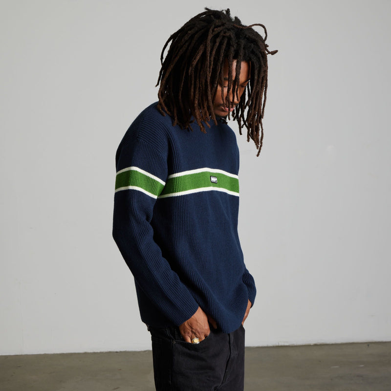 HUF Winnfield Crewneck Sweater Navy