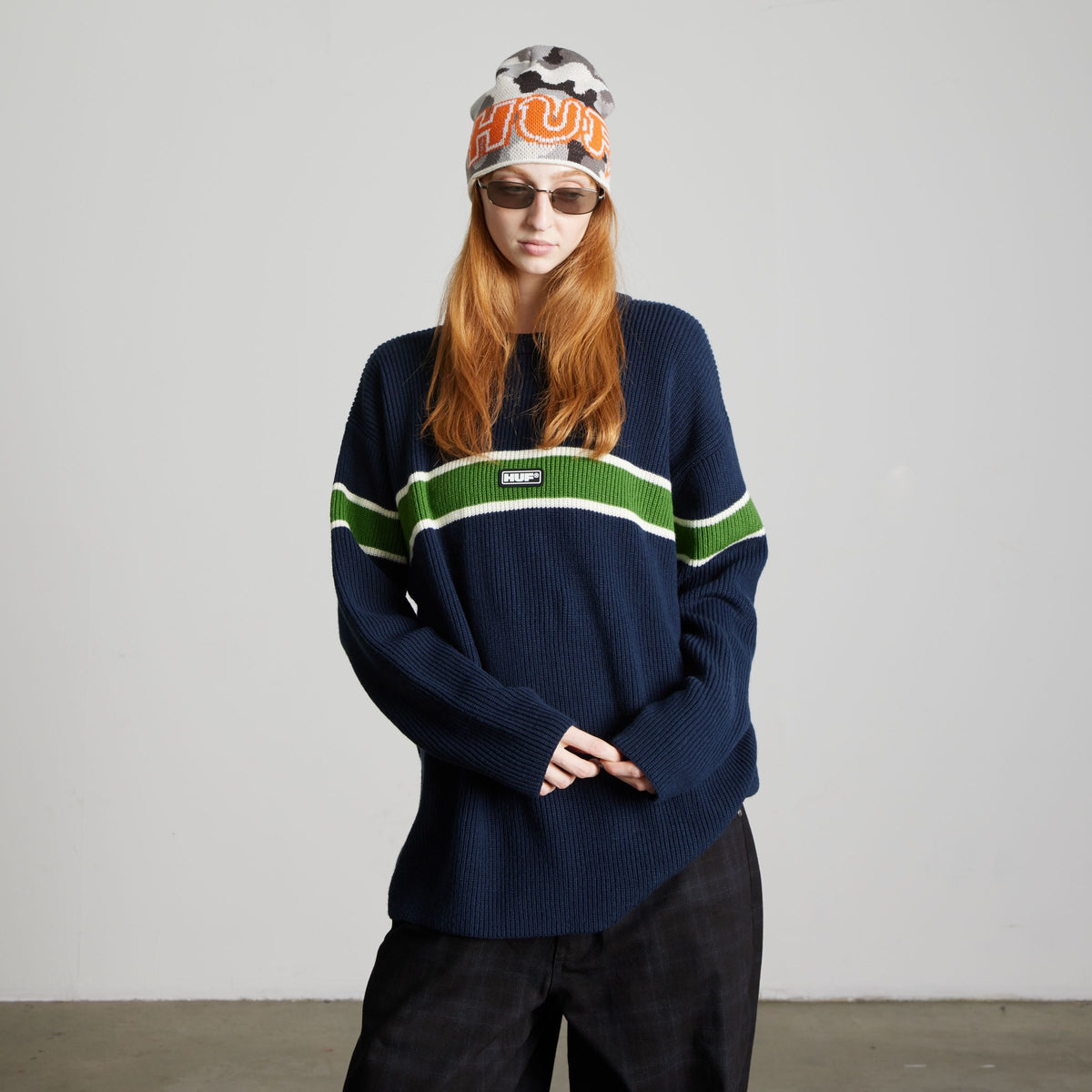 HUF Winnfield Crewneck Sweater Navy