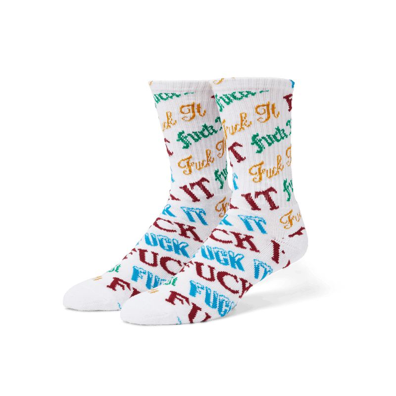 Huf Wintertime Fuck It Sock White