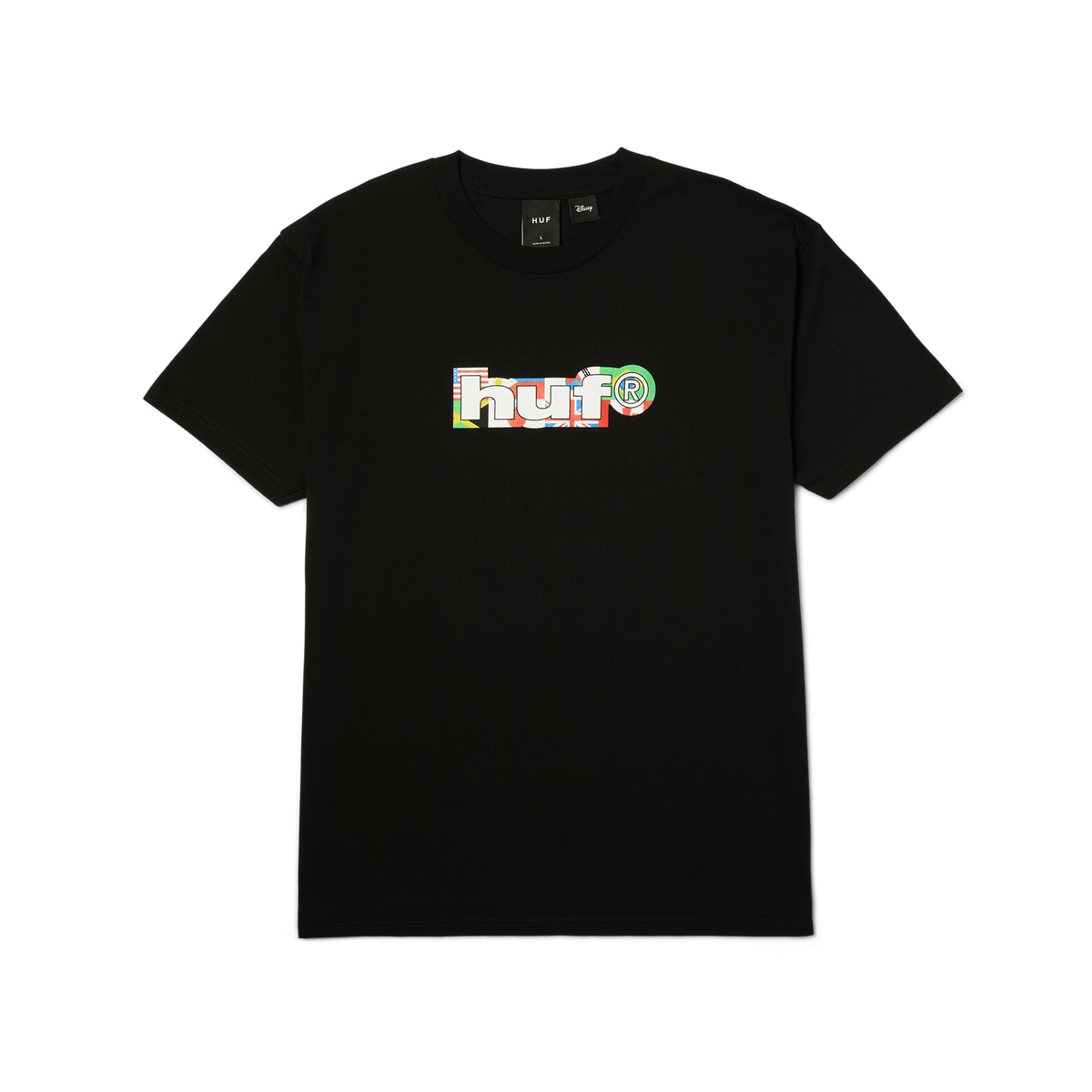 Disney Huf Mickey World Tour Silhouette T Shirt Ts02722 - Black