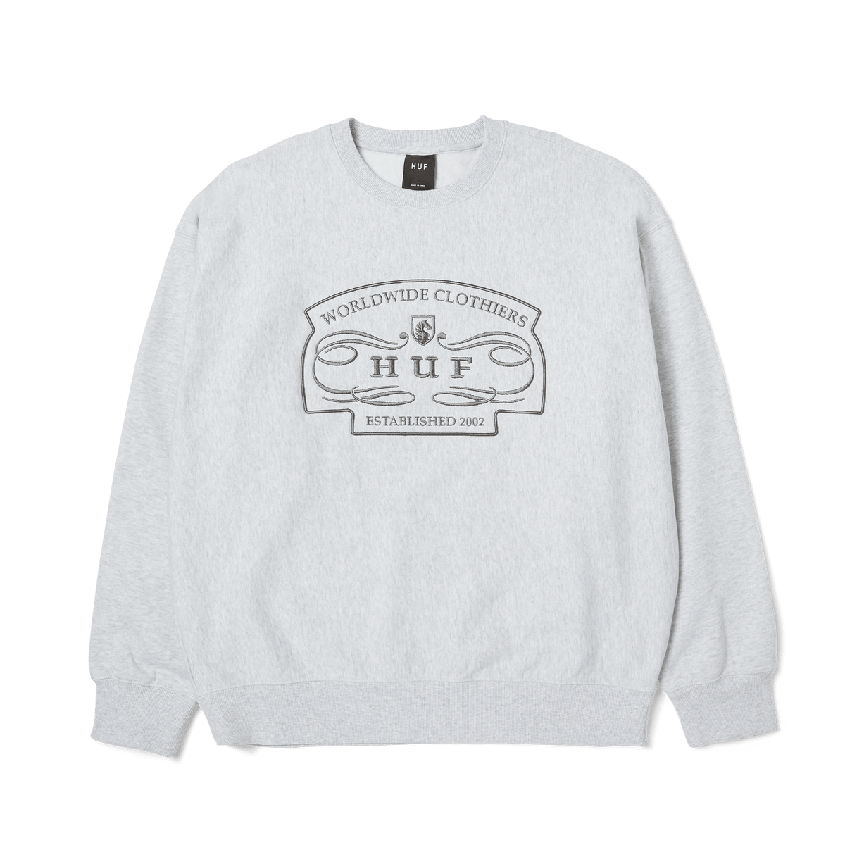 Huf Worldwide Clothiers Crewneck Sweatshirt Heather Grey