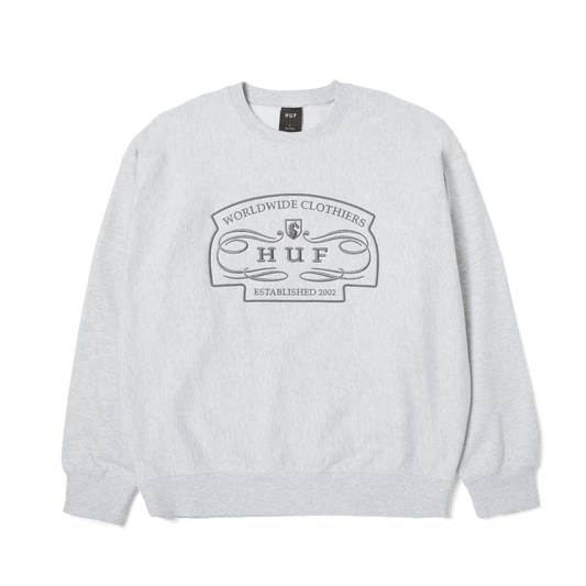 Huf Worldwide Clothiers Crewneck Sweatshirt Heather Grey