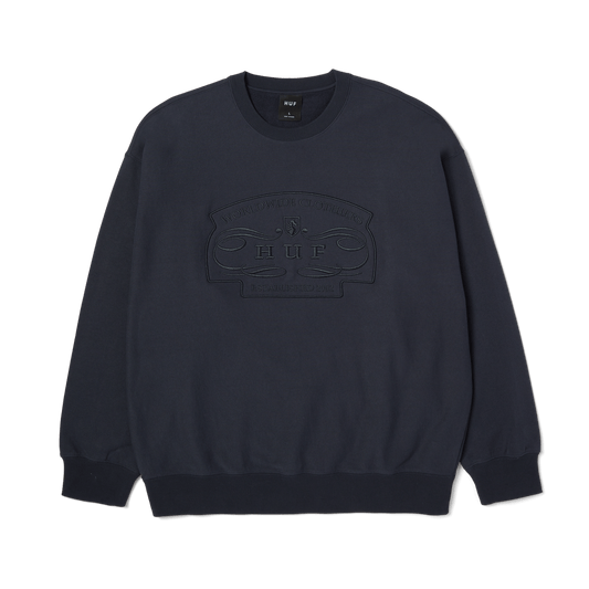 Huf Worldwide Clothiers Crewneck Sweatshirt Navy