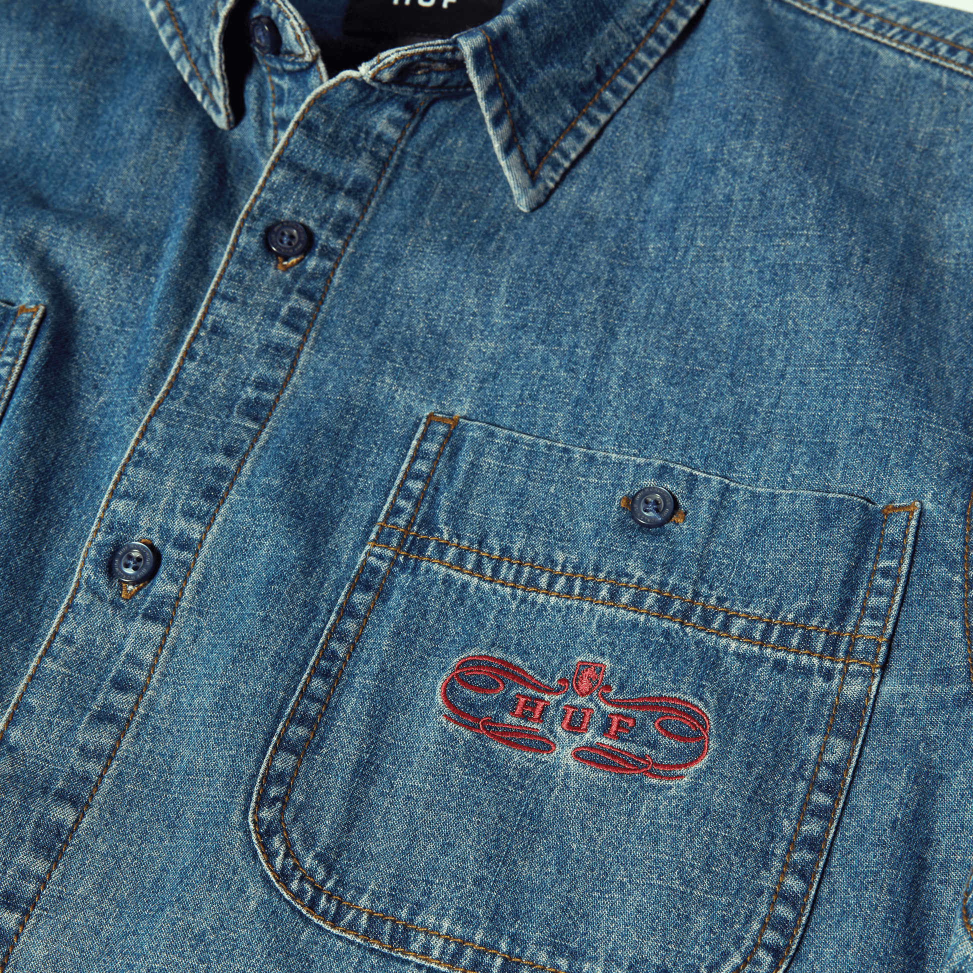 Huf Worldwide Clothiers Denim Shirt Indigo