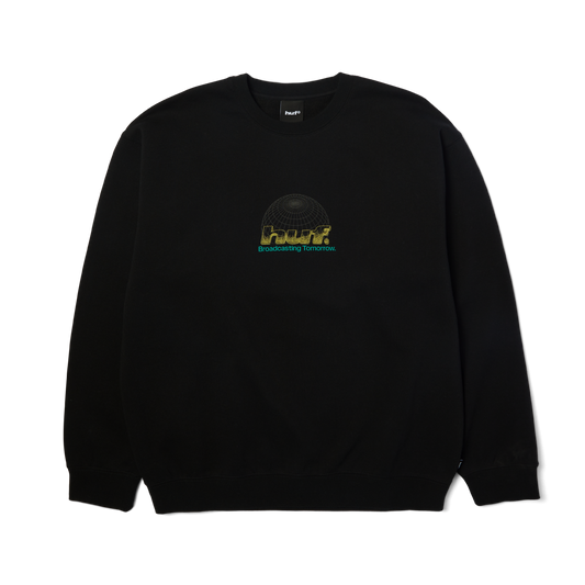Huf Worldwide Network Crewneck Sweatshirt Black