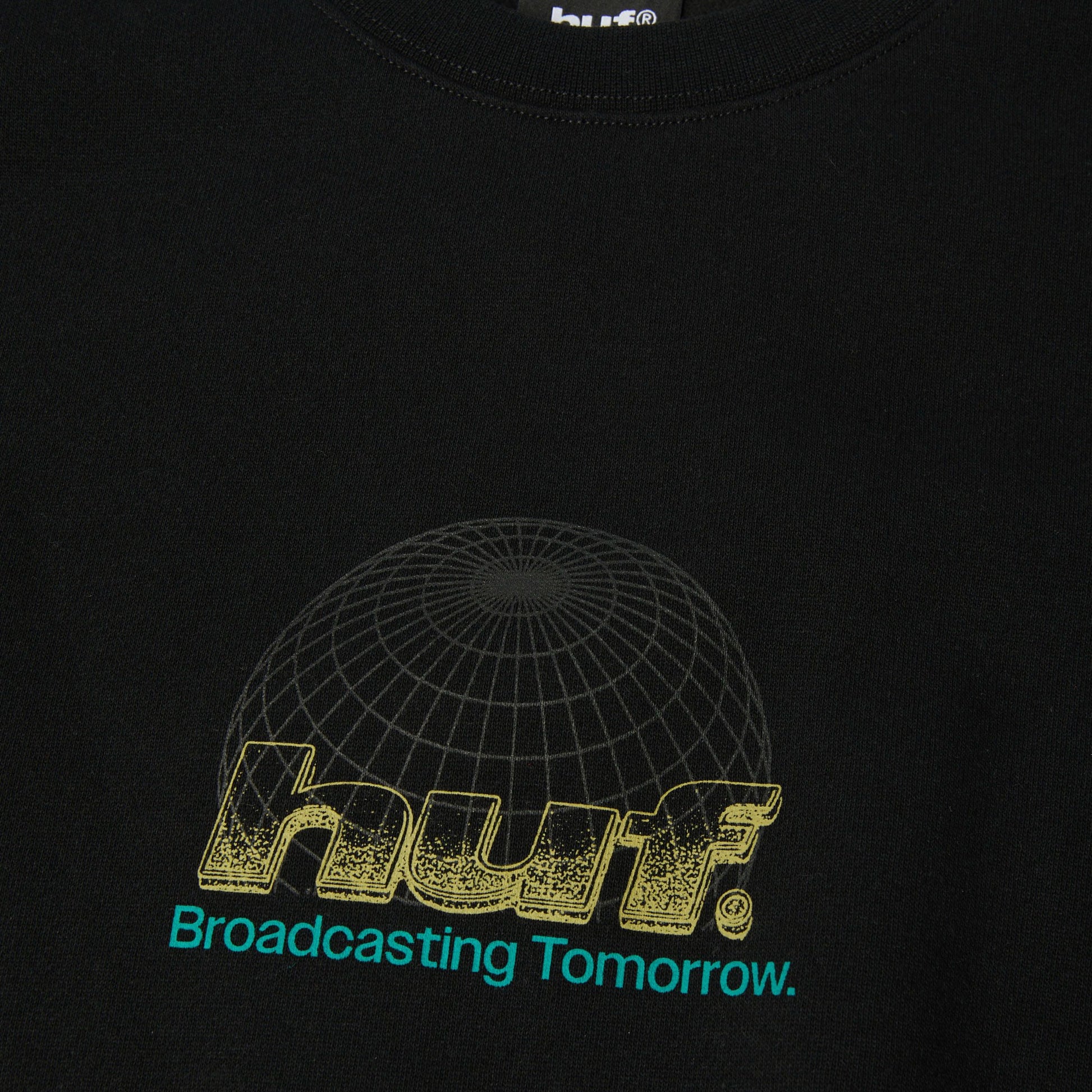 Huf Worldwide Network Crewneck Sweatshirt Black