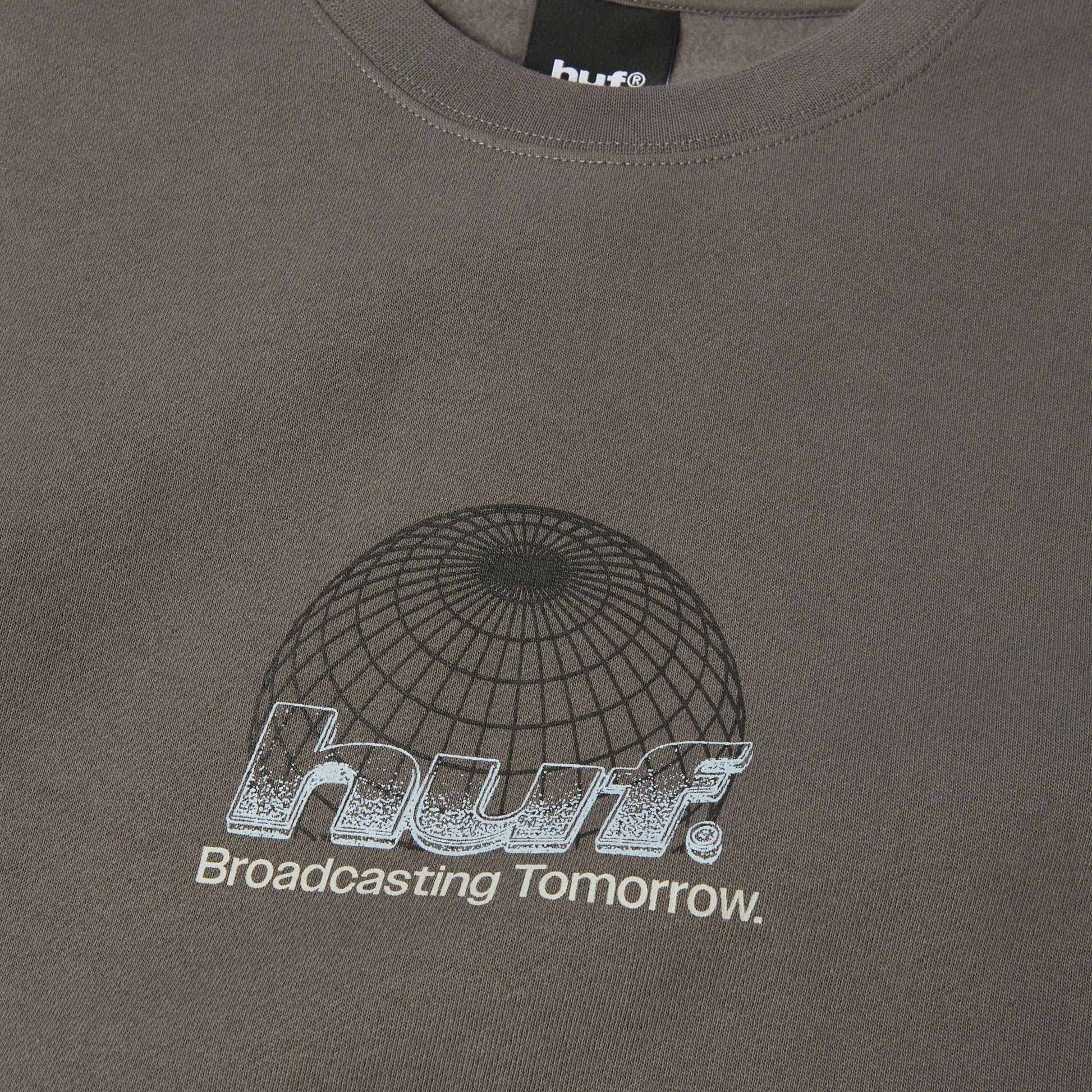 Huf Worldwide Network Crewneck Sweatshirt Dark Earth