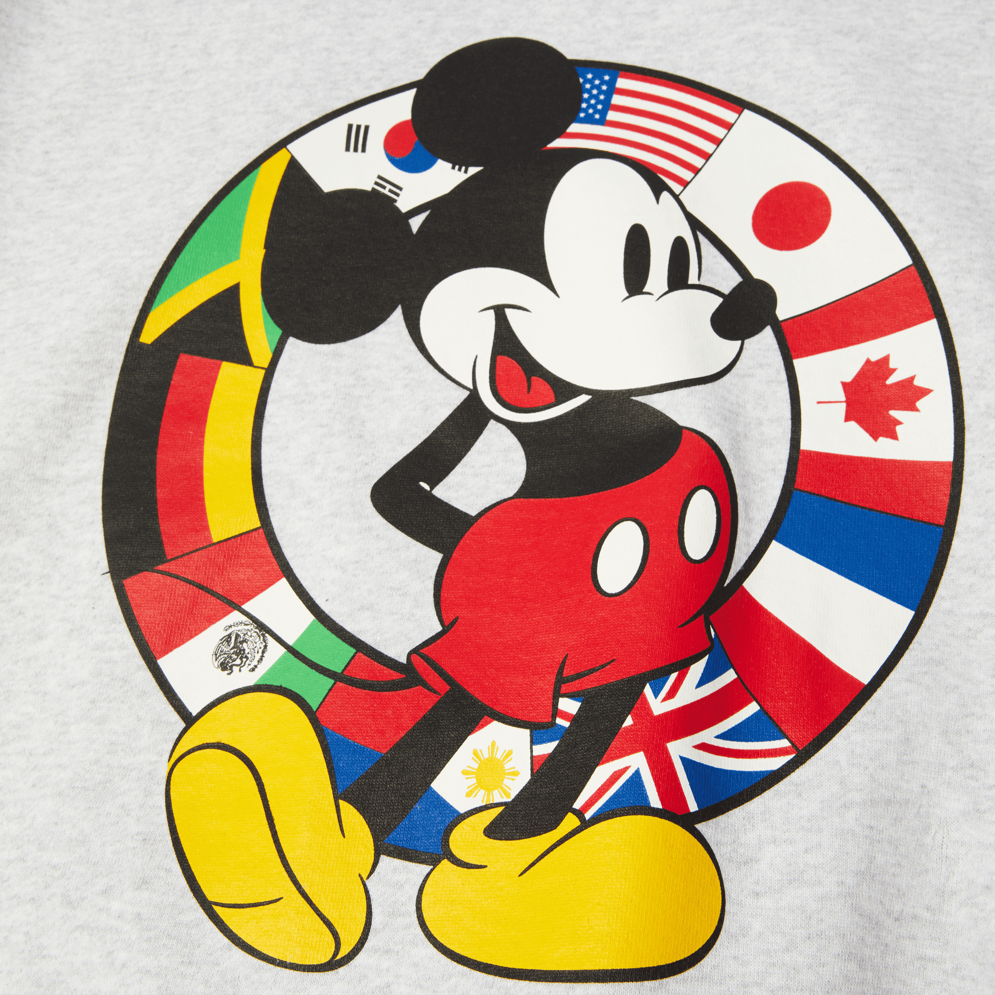 HUF Disney | HUF Mickey Worldwide Tour Crewneck Sweatshirt Heather Grey