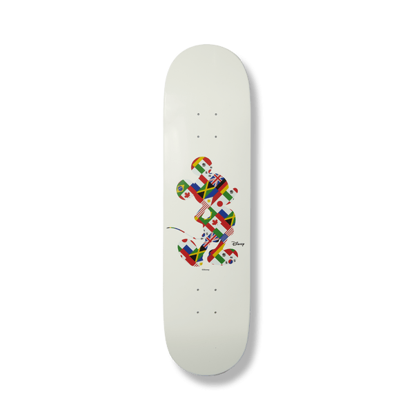Disney Huf Mickey Worldwide Tour Skate Deck Ac01251 - White