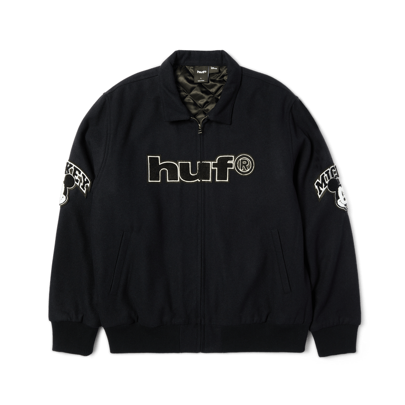 HUF Disney | HUF Mickey Worldwide Tour Varsity Jacket Navy